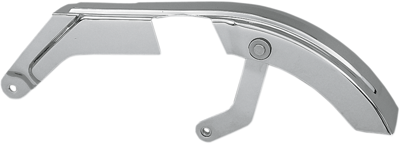 Chrome Drag Specialties upper belt guard for 1987-1994 FXR, FXRS, FXRS-SP motorcycles with detailed design and mounting brackets.