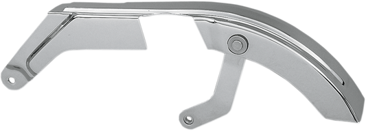 Chrome Drag Specialties upper belt guard for 1987-1994 FXR, FXRS, FXRS-SP motorcycles with detailed design and mounting brackets.