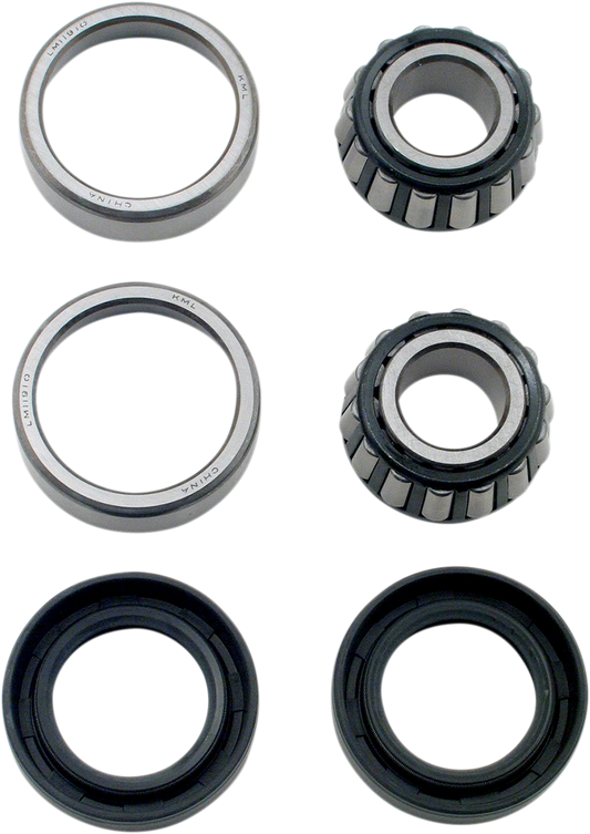 DRAG SPECIALTIES wheel bearing and seal kit for front and rear motorcycle wheels, part 25-1002, includes bearings and seals.