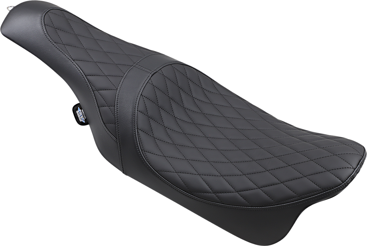 DRAG SPECIALTIES SEATS Caballero seat with solar reflective leather and diamond stitch for Harley Davidson FL models 2008-2023
