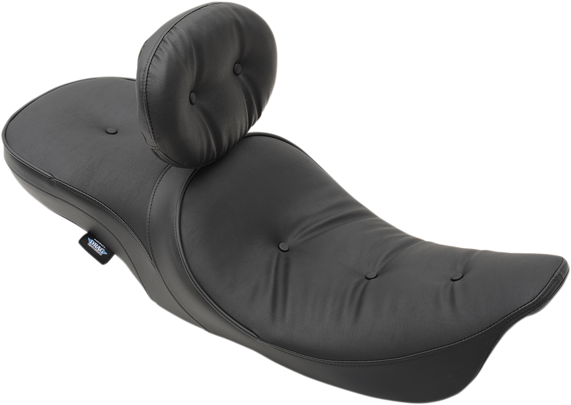 DRAG SPECIALTIES SEATS EZ Glide II large vinyl backrest with pillow for motorcycle comfort and support.