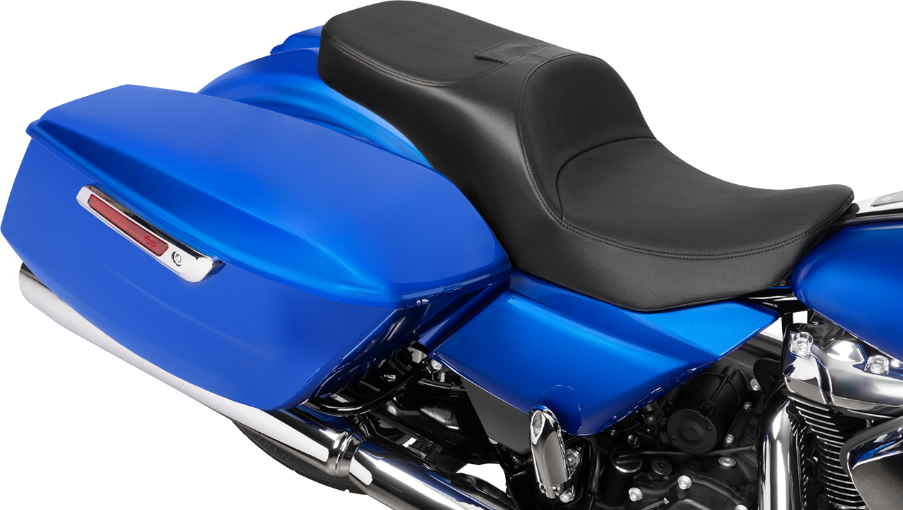 Drag Specialties Seats Forward Position Freedom Seat for FLH/FLT 2023-2025, vinyl smooth finish, part #4715A.