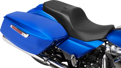 Drag Specialties Seats Forward Position Freedom Seat for FLH/FLT 2023-2025, vinyl smooth finish, part #4715A.