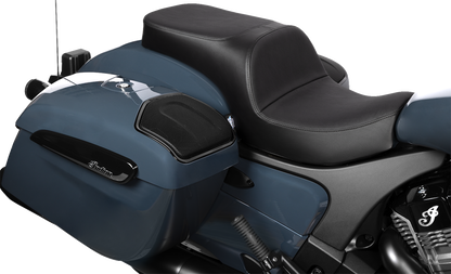 DRAG SPECIALTIES SEATS Freedom Seat for Challenger 2020-2025 and Chieftain 2025, vinyl smooth style, side view.