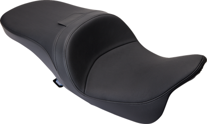 DRAG SPECIALTIES SEATS Freedom Seat in smooth vinyl for Harley FLH models 2009-2023, part #0801-1478, shown in the image.