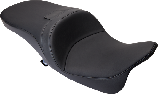 DRAG SPECIALTIES SEATS Freedom Seat in smooth vinyl for Harley FLH models 2009-2023, part #0801-1478, shown in the image.