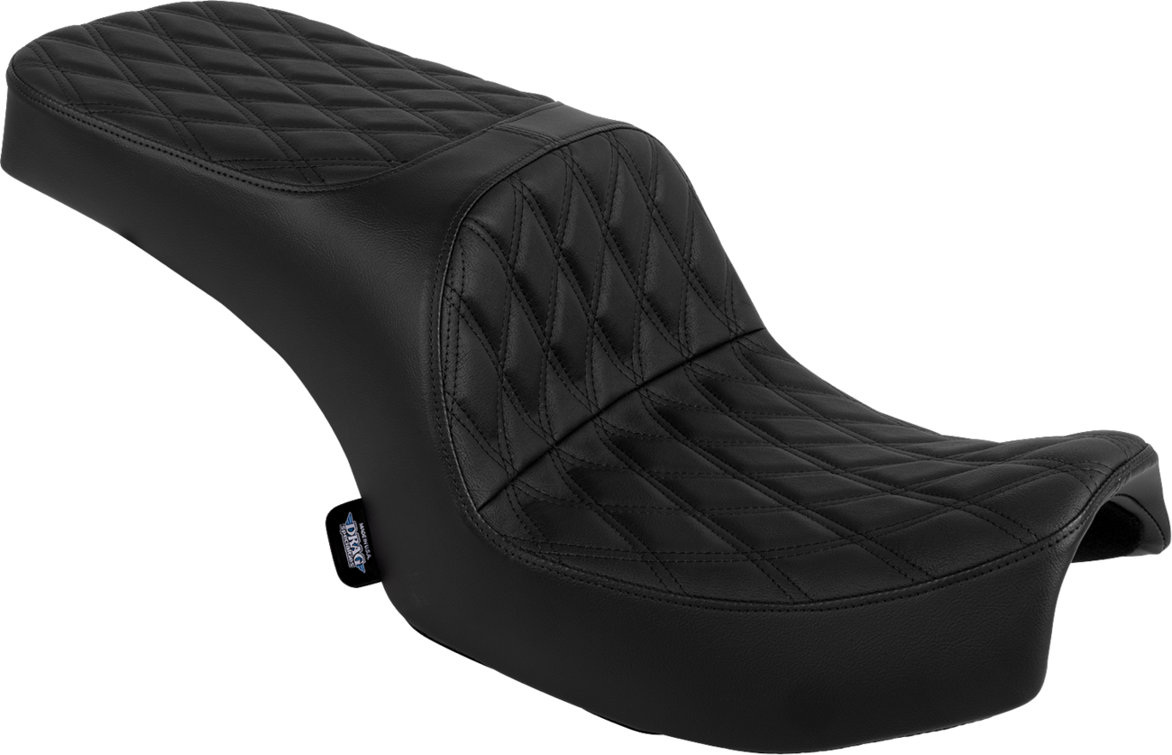 Drag Specialties Seats Freedom vinyl seat with black double diamond stitching for Challenger 2020-2025 and Chieftain 2025 motorcycle