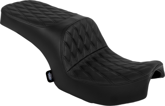 Drag Specialties Seats Freedom vinyl seat with black double diamond stitching for Challenger 2020-2025 and Chieftain 2025 motorcycle