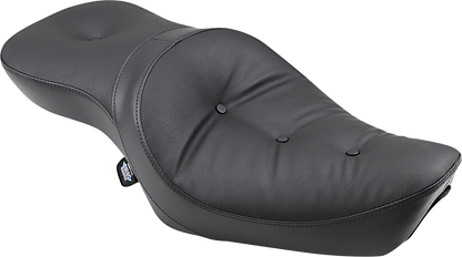 Drag Specialties low profile touring seat pillow for Harley XL '82-'03, providing comfortable seating for cruiser motorcycles.