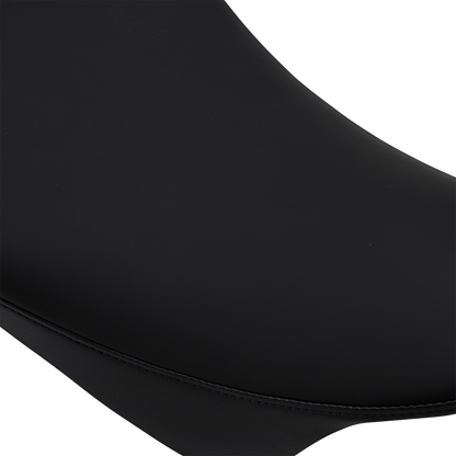 Drag Specialties low solo seat for Harley FL models 2008-2023, featuring solar leather finish and part number 0801-0870.