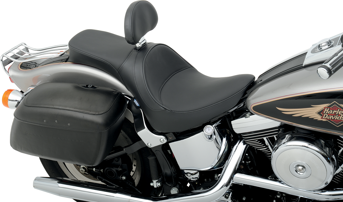 Drag Specialties Seats one-piece smooth seat for FLST/FXST motorcycles 1984-1999 with optional driver backrest