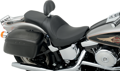 Drag Specialties Seats one-piece smooth seat for FLST/FXST motorcycles 1984-1999 with optional driver backrest