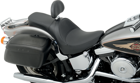 Drag Specialties Seats one-piece smooth seat for FLST/FXST motorcycles 1984-1999 with optional driver backrest