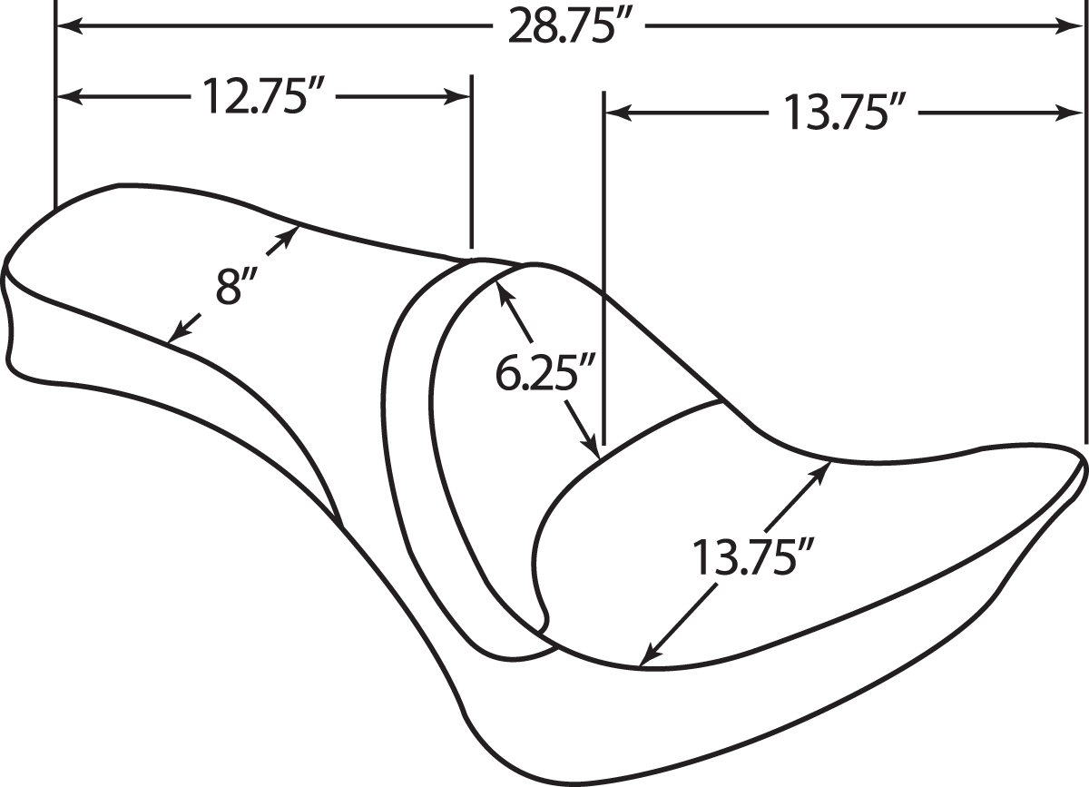 DRAG SPECIALTIES SEATS one-piece smooth seat for Harley FLST/FXST 1984-1999 with optional driver backrest, black motorcycle seat