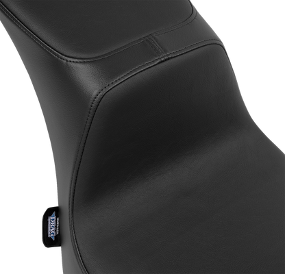 Drag Specialties Seats Performance Predator 2-Up Seat for Harley FL 2000-2017, vinyl smooth finish, motorcycle seat.
