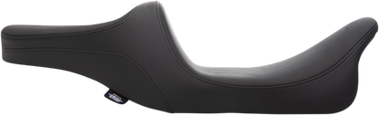 Black Predator III 2-up seat by Drag Specialties Seats for Harley-Davidson FL models from 1999 to 2007.