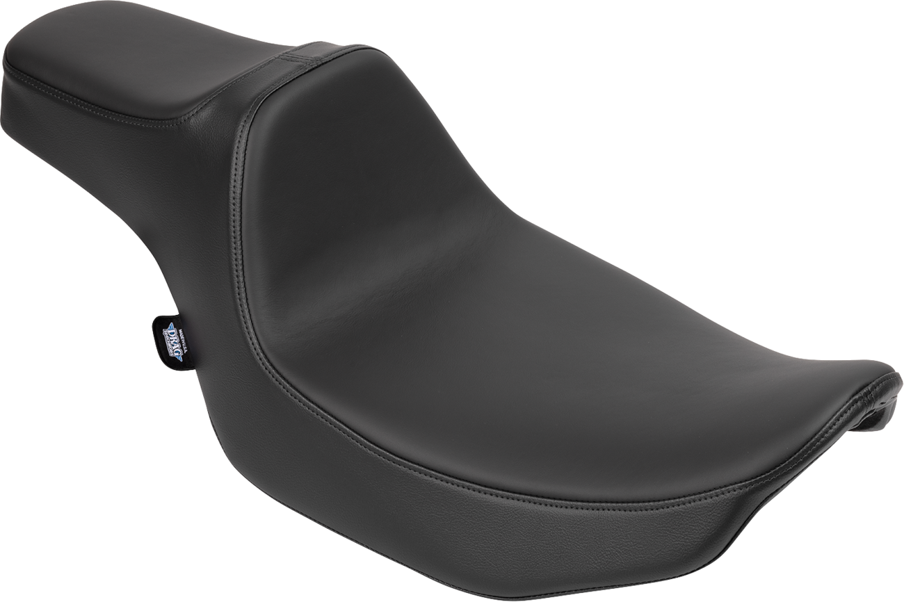 Drag Specialties Predator III Extended Reach Seat for FLT/FLH 2023-2025, showing the comfortable, contoured motorcycle seat design.