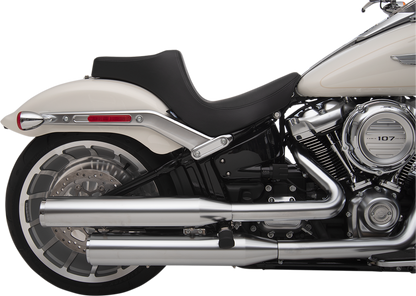 Drag Specialties Predator III seat for Harley FXBR/S 2018-2022 in black with smooth finish, designed for Harley-Davidson motorcycle.