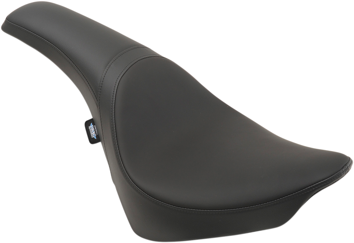 Drag Specialties Predator Seat for FL/FX 2018-2022 with solar leather finish, featuring contoured design and durable construction.