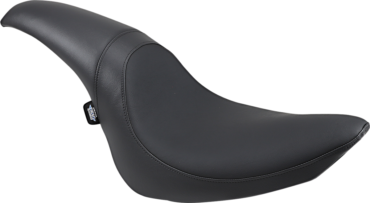 Black smooth Predator seat for Harley FXST (2006-2017) by Drag Specialties Seats, designed for comfort and style.