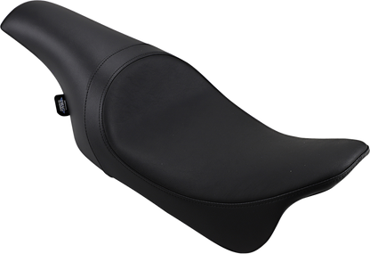 Drag Specialties Predator Seat for Harley FL 2008-2023, smooth leather seat with sleek design for comfortable riding.