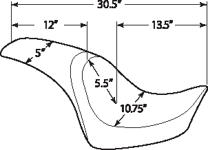 Drag Specialties Predator Seat for Harley FLST/FXST 1984-1999, smooth design, motorcycle seat for Harley Davidson models.