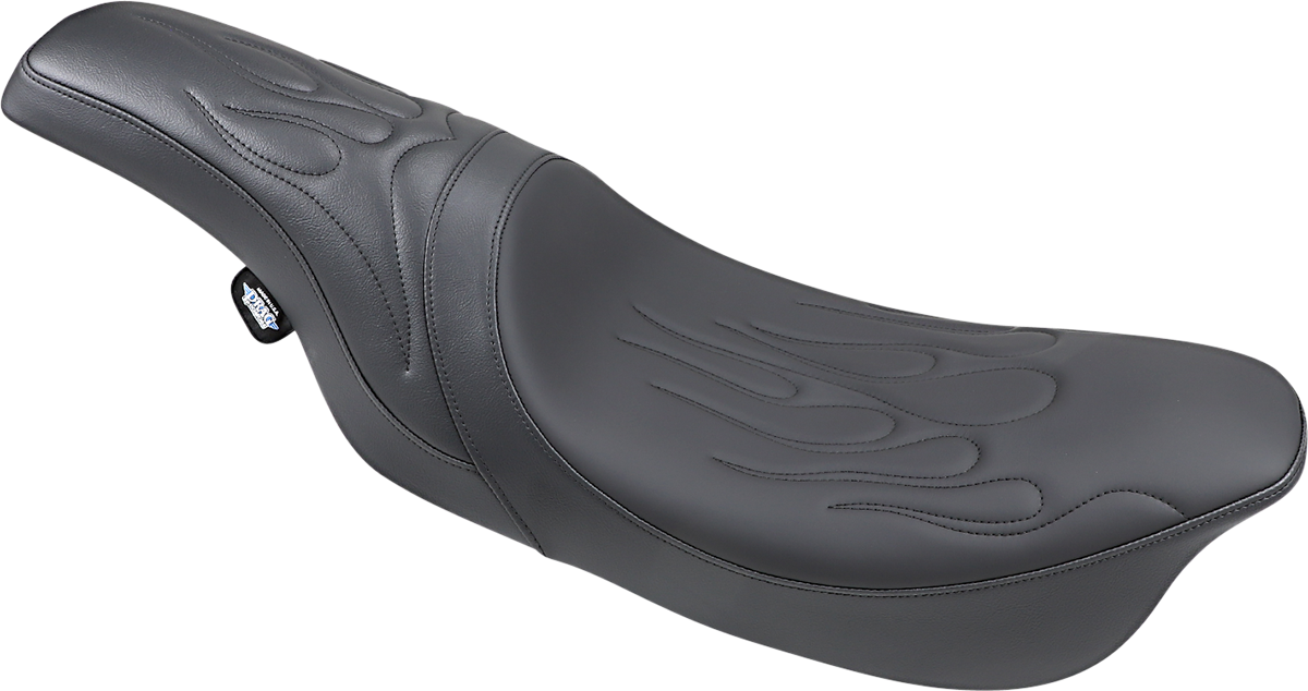 Drag Specialties Predator Seat with flame stitching for Harley FLHR/FLHX 1997-2007, motorcycle seat with custom design