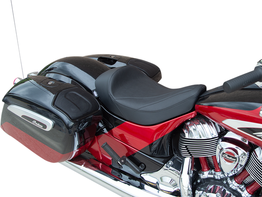 DRAG SPECIALTIES SEATS solo seat with linear stitching for Indian 2014-2022 motorcycle models, part number 0810-2266.