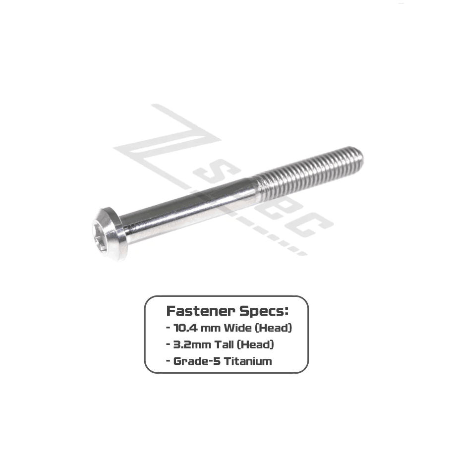 ZSPEC M6-1.0x55mm Dress Up Bolt® Fastener, Angled Head, Titanium Grade-5, Per Each - Howling Moto