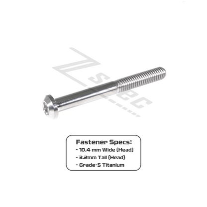 ZSPEC M6-1.0x55mm Dress Up Bolt® Fastener, Angled Head, Titanium Grade-5, Per Each - Howling Moto