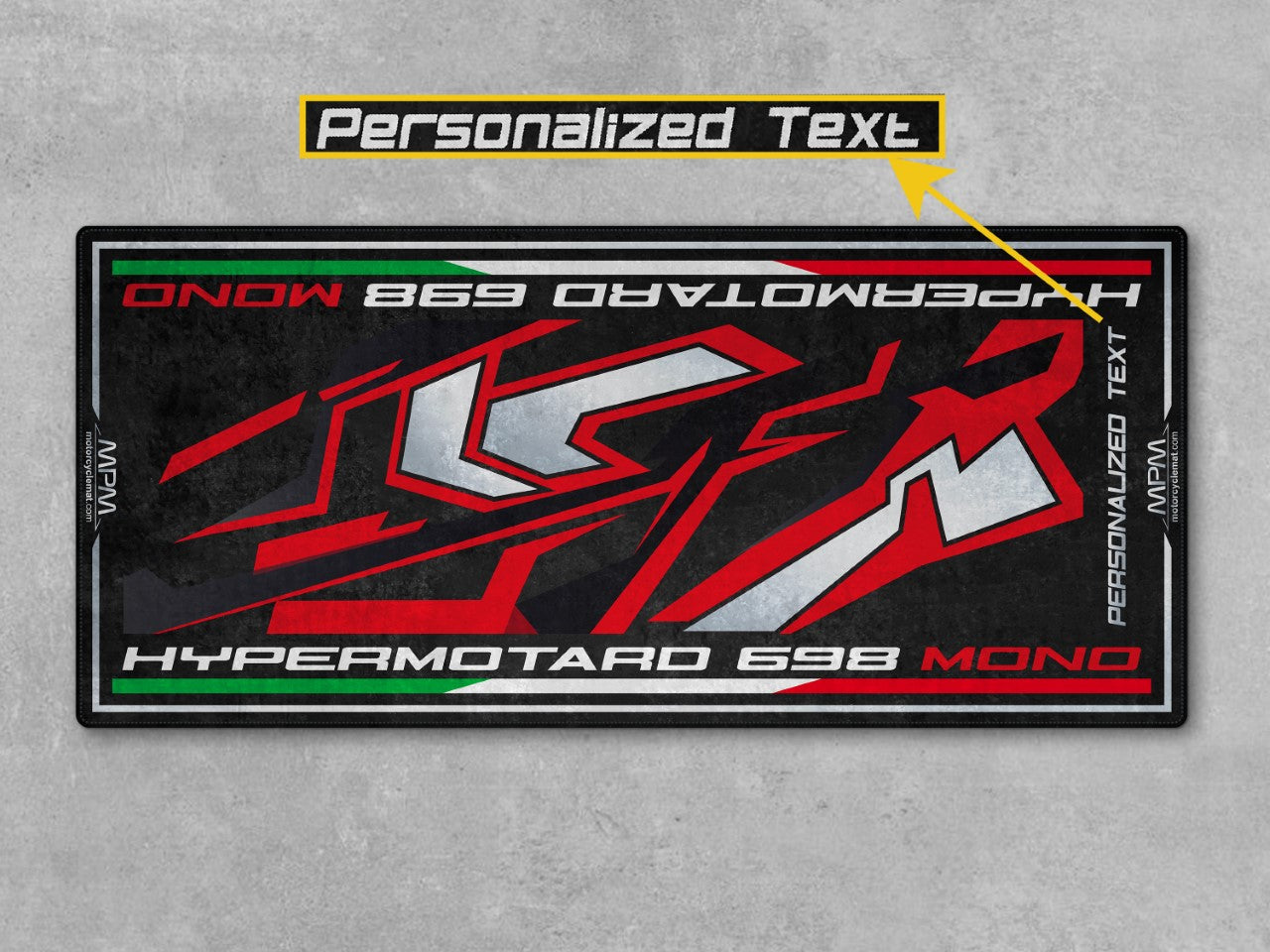 Designed Pit Mat for Ducati Hypermotard 698 Mono RVE Motorcycle - MM4105 - Howling Moto