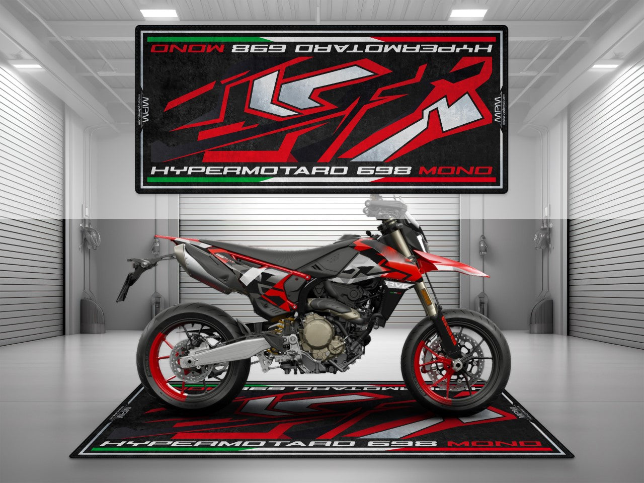 MPM Motorcycle Mat for Ducati Hypermotard 698 Mono RVE - MM4105 - Howling Moto