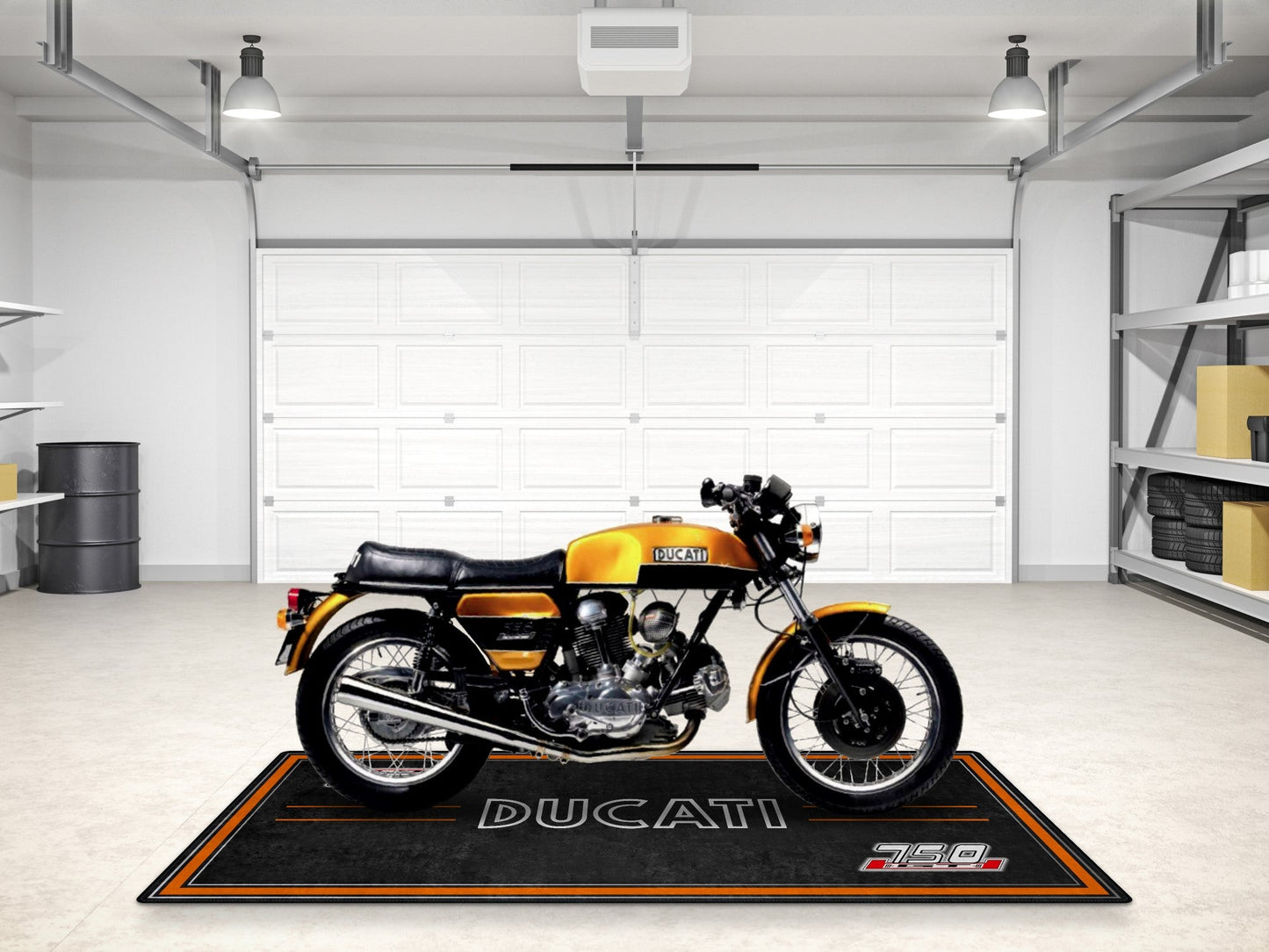 Designed Pit Mat for Ducati 750 GT 1973 Motorcycle - MM7203 - Howling Moto