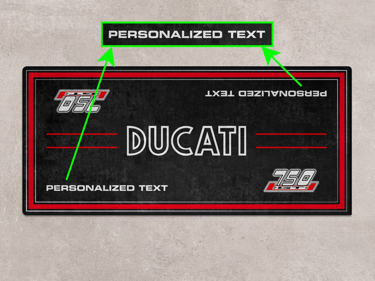 Designed Pit Mat for Ducati 750 GT 1973 Motorcycle - MM7203 - Howling Moto