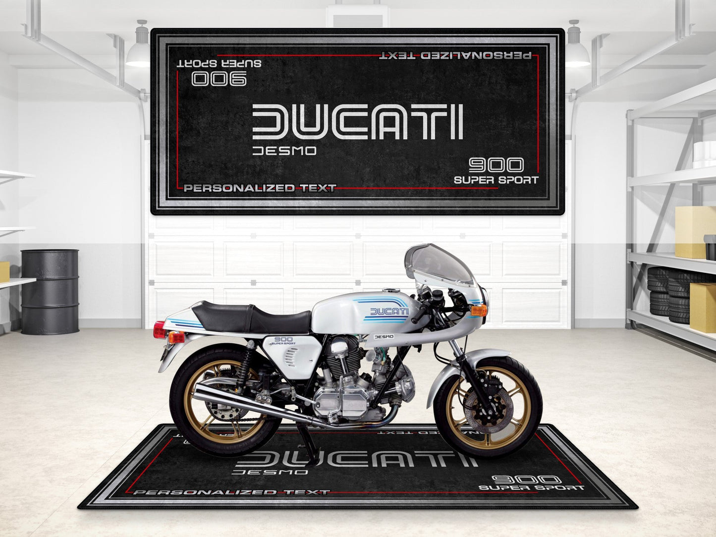 Designed Pit Mat for Ducati 900 SS Super Sport Motorcycle - MM7202 - Howling Moto