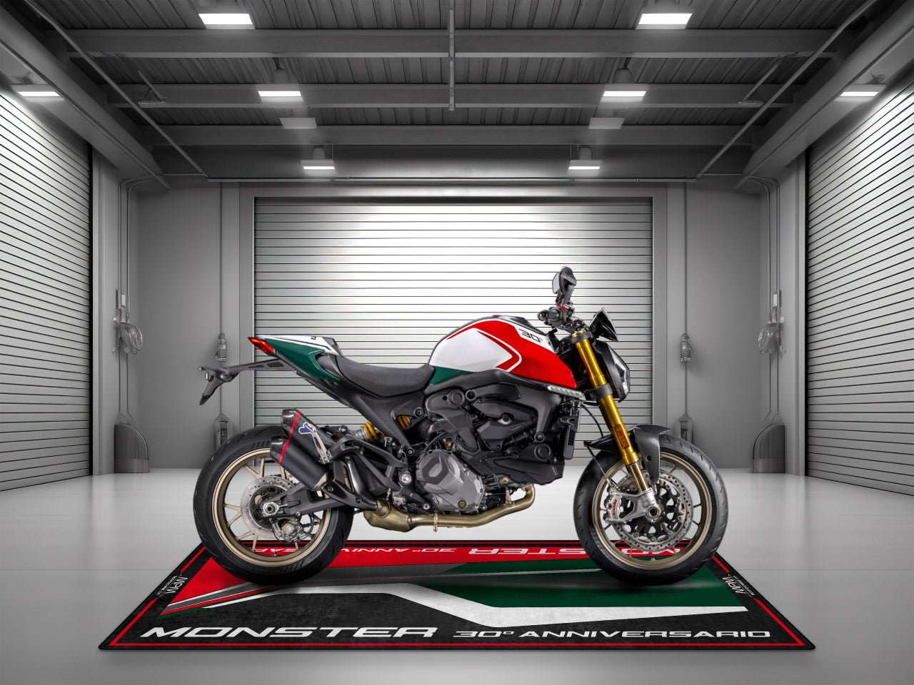 Motorcycle Mat for Ducati Monster 30th Anniversario Motorcycle - MM4106 - Howling Moto