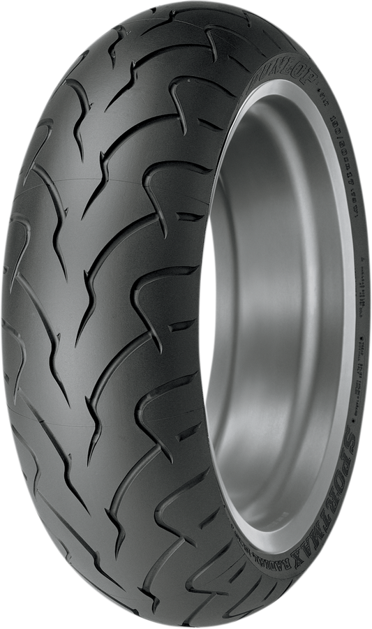 Dunlop D207 ZR rear motorcycle tire for Harley-Davidson V-Rod and Street Rod, 180/55ZR18, with tread pattern visible