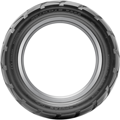 Dunlop D604 rear motorcycle tire 130/70-12 62L designed for highway and off-road riding, with tread pattern visible.