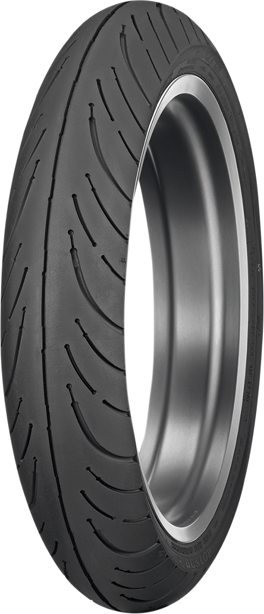 Dunlop Elite 4 front motorcycle tire 150/80R17 with superior grip and durability, designed for enhanced riding performance.