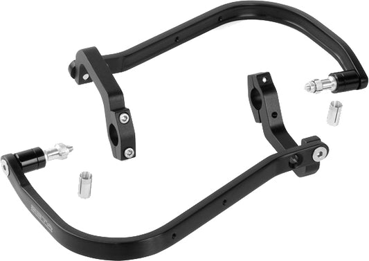 Black ZETA Adventure Armor Handguards for 22.2mm handlebars, designed for durability and protection on off-road bikes.