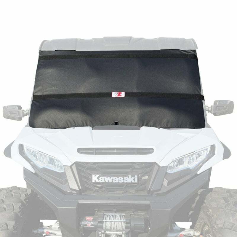 Seizmik Kawasaki windshield protector, clear polycarbonate windscreen with mounting hardware, model 66-10129.