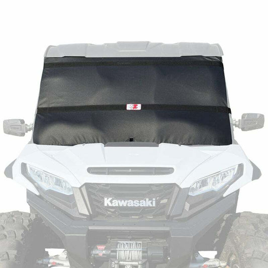 Seizmik Kawasaki windshield protector, clear polycarbonate windscreen with mounting hardware, model 66-10129.