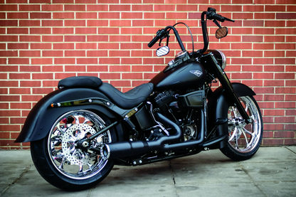 Kuryakyn Heavy Industry motorcycle mirrors with black finish and 6-inch stems, designed for Harley-Davidson and powersports bikes