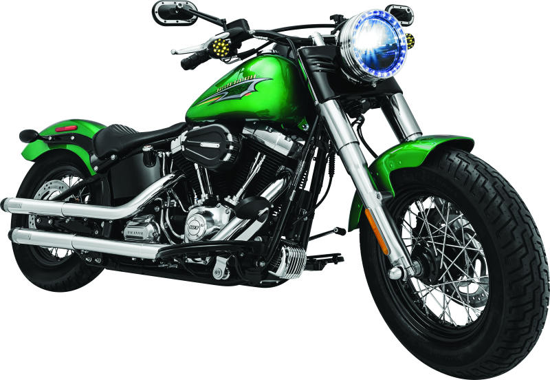 Kuryakyn Heavy Industry Satin Black and Chrome motorcycle mirrors for Harley-Davidson and powersports vehicles