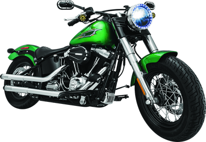 Kuryakyn Heavy Industry Satin Black and Chrome motorcycle mirrors for Harley-Davidson and powersports vehicles