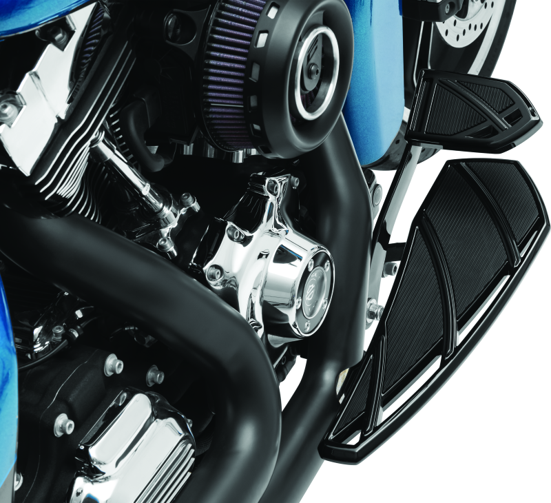 Kuryakyn Phantom brake pedal pad in black for Harley Davidson FL Touring models, designed for enhanced grip and style