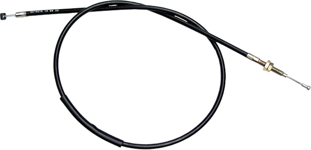 Black vinyl clutch cable for motorcycle, Motion Pro 02-0516, designed for precise clutch performance and durable operation.