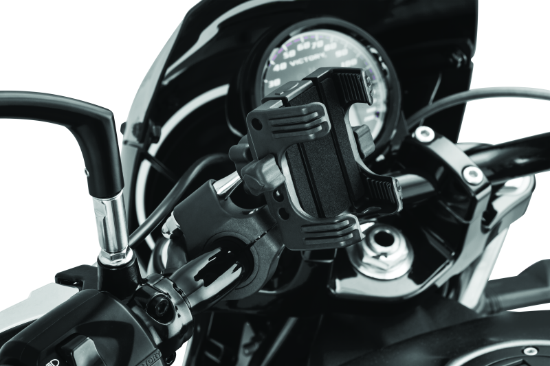 Kuryakyn Tech-Connect Bar Mount for 7/8 to 1-1/4 inch handlebars, fits 1-5/8 to 3-5/8 inch wide motorcycle handlebars