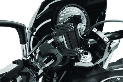 Kuryakyn Tech-Connect Bar Mount for 7/8 to 1-1/4 inch handlebars, fits 1-5/8 to 3-5/8 inch wide motorcycle handlebars