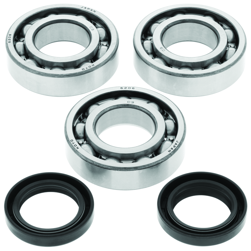 QuadBoss crankshaft bearing and seal kit for Polaris Trail Blazer 250, includes bearings and seals for engine repair.